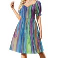 thumbnail image 1 of Árbol de eucalipto arcoíris-vestido hawaiano de manga corta vestidos para mujer trajes de playa para mujer vestido de mujer, 1 of 7