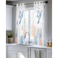 thumbnail image 5 of Ocean Sea Turtle Sheer Curtains 54 Inch Length 2 Panels Set for Living Room/Bedroom, Summer Coastal Beach Starfish Corals Kitchen Curtains Grommet Semi-Sheer Curtains Window Treatments 42"x54"x2, 5 of 7