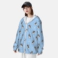 thumbnail image 3 of KLL Imprimé Chiot Bouledogue Français Hommes Femmes UPF 50+ Protection Solaire Veste à Capuche Manches Longues Pêche Randonnée Performance Chemise-Moyen, 3 of 7