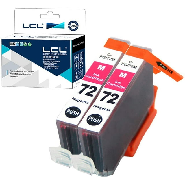 LCL Compatible for Canon PGI-72 PGI-72M (2-Pack, Magenta) Ink Cartridge for Canon PIXMA Pro-10 Pro-10s