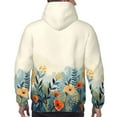 thumbnail image 7 of Sikiie Floral Mountain Landscape Men's Hoodie, Essentials Hoodie, Sweatshirt, Pullover Hooded Sweatshirt for Men-Small, 7 of 7