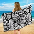 thumbnail image 3 of KUIFORTI Palm Leaf Car Seat Cover Front Seat & High Absorbency Running Towel - Performance Microfiber Automotive Seat Covers for Trucks, SUVs, Sedans (Hot Yoga, Gym, Sports Accessories), 3 of 8