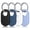 Black + White + Navy Blue + Light Blue, variant on 4 Pack Samsung Galaxy SmartTag2 Case Protective Cover, Shockproof Silicone Skin with Carabiner Key Ring, Anti-Slip Grip & Precise Cutouts for Smart Tag2 Tracking Device Accessories