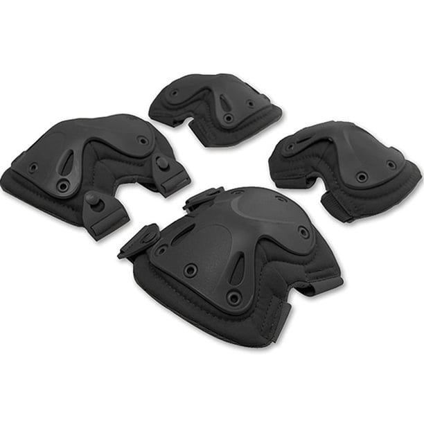 Airsoft-Juego de almohadillas protectoras militares ajustables para rodilla y codo, equipo protector, almohadillas de tiro para deportes y caza