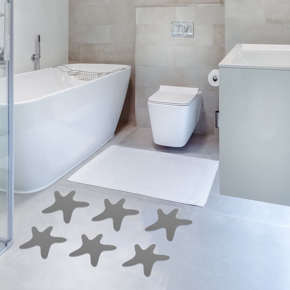 GETAJGHSD 1 Set Star-Shaped Grey Bathtub Stickers Anti-Slip Non-Skid PEVA for Bathrooms Showers