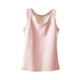 thumbnail image 2 of Ropa interior térmica para mujer, color sólido, cuello redondo, rayas, con base de terciopelo grueso, cubrecopas, pijama de poliéster para mujer, 2 of 6