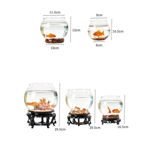 Maoww Fishes Tank Aquatic Aquarium Home Decorative Fish Bowls Table 9cmx10.5cm