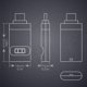 thumbnail image 2 of Teléfono Mini luz ultravioleta, portátil, teléfono móvil, alimentado por USB, lámpara UV, herramienta de limpieza de viaje, negro, tipo c, 2 of 7