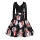 thumbnail image 1 of Vestido de mujer de manga larga elegante Vinatge fiesta de Navidad vestido veraniego invierno cuello en V traje de Año Nuevo ropa S ~ 3XL, 1 of 5