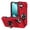 Red, variant on Designed for iPhone 17 Case Hidden with Card Holder & 360 Ring Stand/Kickstand, Hard PC + Soft TPU [Drop Protection] Heavy Duty Rugged Protective Cover For iPhone 17, Violet