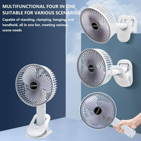 

Christmas Clearance Fan Desktop Wide Angle Hair Dryer Wall Mounted Fan USB Interface Direct Three Speed High Wind Handheld Portable Fan