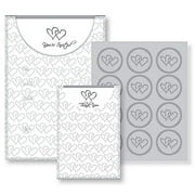Vellum Hearts Bridal Shower Invitation Kit