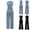 Black, variant on CHUMUD Women 2 Piece Denim Set Button Sleeveless Jean Vest Denim Top Y2k Shirt Wide Leg Jeans Palazzo Pants Outfits Summer Casual Going Out