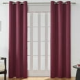 thumbnail image 2 of Yhmxh Blackout Curtain Panel, Solid Grommet Top Thermal Insulated & Energy‑Saving Darkening Curtains, Machine‑Washable Room Darkening Window Treatment for Bedroom & Living Room, 1 Panel, 40W x 80L, 2 of 7