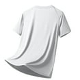 thumbnail image 7 of Short Sleeve Shirts for Men Big & Tall M-5XL Crewneck Silk Tees Tops Plus Size Casual Solid Breathable Pullover Basic Tshirts, 7 of 7