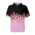 thumbnail image 4 of NAMTYQX Spring Tops for Women 2025 Golf Polo Short Sleeve Lapel Soft Pink Size S, 4 of 6