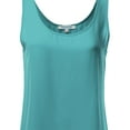 thumbnail image 3 of FashionOutfit Women's Solid Basic Chiffon Sleeveless Tank Top, 3 of 3