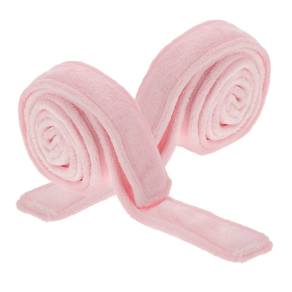 BESTYASH 2Pcs Pink Bathrobe Waist Belts Soft Flannel Material Ideal for Hotel and Home