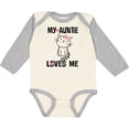 thumbnail image 3 of Inktastic My Auntie Loves Me Girls Long Sleeve Baby Bodysuit, 3 of 5