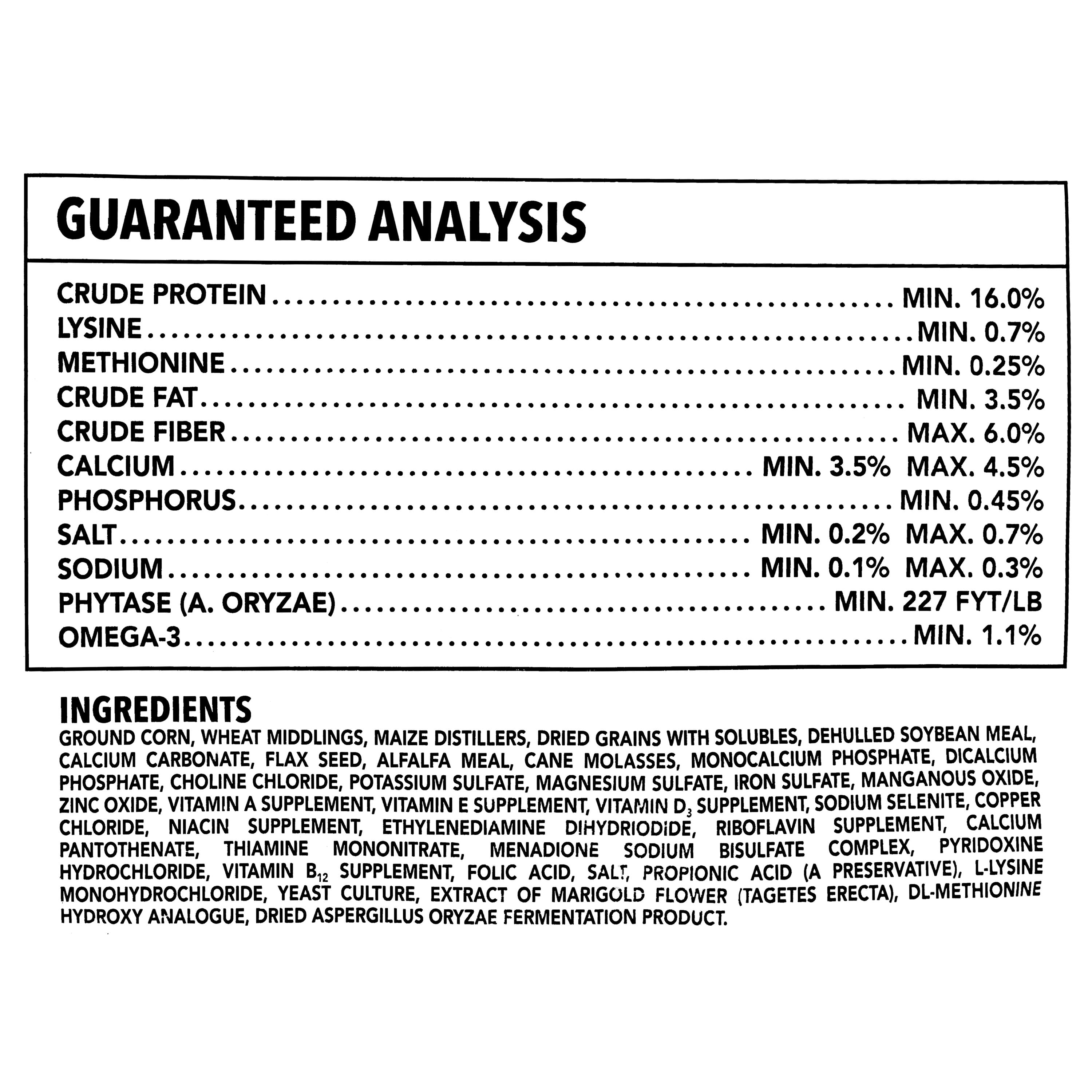 Vibrant Life Poultry Layer Pellets with Omega-3, 16% Protein, 40 lb
