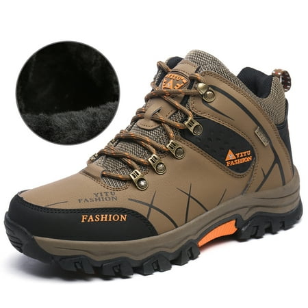 

Mens Trekking Hiking Snow Boot Outdoor Backpacking Shoes Ankle Sneakers Non-Slip