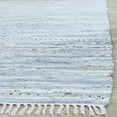 thumbnail image 4 of SAFAVIEH Rag Skylar Striped Cotton Area Rug, Light Blue/Multi, 6' x 6' Square, 4 of 6