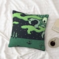 thumbnail image 4 of LNWH Decorative Pillow Covers, Pixel Monster Square Sofa Decorative Knit Pillow Case, 12"x12", 4 of 8