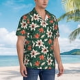 thumbnail image 4 of Haiem Lilies Flowers Printed Hawaiian Shirt for Men - Men’s Casual Beach Summer Shirts - Stretch Fabric with Modern Fit-XX-Large, 4 of 7
