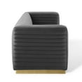 thumbnail image 3 of Ergode Charisma Channel Tufted Performance Velvet Living Room Sofa - Charcoal, 3 of 5