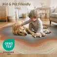 thumbnail image 4 of ODIKA 8'x10' Washable Area Rug Bordered Abstract Elevation Map Lines Flowing Topographic Wavy Refined for Living Room, Under Sectional, Family , Durable, Non-Slip, 4 of 7