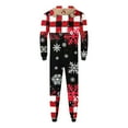 thumbnail image 5 of Wowcloth Men's Christmas Print Family Matching Pajama Romper, Soft Fleece One-Piece Sleepwear with Festive Design, Cozy Homewear for Holiday and Family Nights, 5 of 6