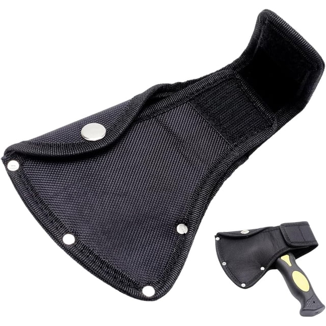 Black Cover for 1-1/3lb Hatchet Head Modern Style Cloth Material Double Snap Edge Protector Protects User & Blade Suitable for Most 1.32lb Axes