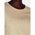thumbnail image 4 of Time and Tru Women’s Slub Jersey Crewneck Tee with Short Sleeves, Sizes XS-XXXL, 4 of 5