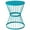 Blue, variant on Demi Bonn 15" Steel Outdoor Side Table, Hourglass Design End Table for Patio & Indoor Use, Garden Accent Table, Blue