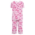 thumbnail image 4 of SwiftWear Halloween Pajamas Women 2 Piece Lounge Set Short Sleeve Henley Top & Capris Cute Pajama Sets, 4 of 6