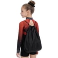 thumbnail image 2 of TTAO Gymnastics Leotards Outfits for Girls Long Sleeve Shiny Rhinestones Leotards with Shorts Scrunchie Drawstring Bag Red 12, 2 of 5