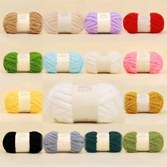 Knitting & Crochet Supplies, Chunky Yarn for Hand Knitting, Soft Yarn for Crocheting, Chunky Chenille Yarn, Chunky Blanket Yarn, 1Pc Bright Lime Green Plush Fuzzy Thick Fluffy