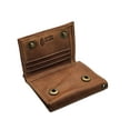 thumbnail image 2 of Wallets for Mens Leather RFID Safe Trifold Wallet Vintage Brown with Hole for Chain byJuzar Tapal Collection, 2 of 7