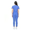 thumbnail image 3 of Scrubs for Women Set Ultra Stretch Form Fitting Womens Scrub Set (Ceil Blue, Large), 3 of 8