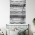 thumbnail image 4 of Nordic Tapestry, Knitting Theme Chevron Pixel Art Pattern Scandinavian Ornament Classic Motifs, Wall Hanging for Bedroom Living Room Dorm Decor, 60W X 80L Inches, Grey White Black, by Ambesonne, 4 of 5