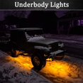 thumbnail image 4 of 10 Pack LED Rock Lights, LED Fender Lights, Wheel Arch Lights, LED Rock Lights for Trucks, Golf Cart, Jeep Wrangler, RZR, Offroad, F150, F250, Snowmobile (Red and Yellow), 4 of 5