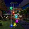 thumbnail image 6 of Solar Wind Chime Light, EpicGadget Solar Powered Color Changing LED Hanging Sea Star Wind chime Light for Outdoor Indoor Gardening Yard Pathway Decoration (Sea Star), 6 of 6
