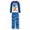thumbnail image 1 of Sonic the Hedgehog Boys' Pajama Set 2pc Fleece PJs, 4-10, Blue, 1 of 5