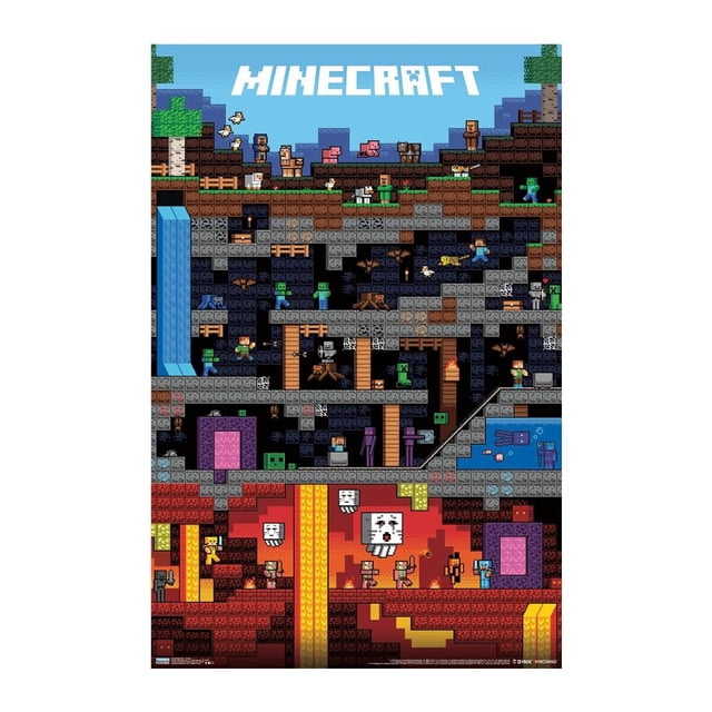 Póster Trends International Minecraft Worldly 88 x 57 cm