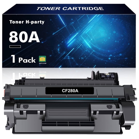 80A Toner Cartridge Compatible for HP 80A CF280A LaserJet Pro M401dn M401dne M401dw M401n M425dn M401 M425 Printer Ink (Black, 1-Pack)
