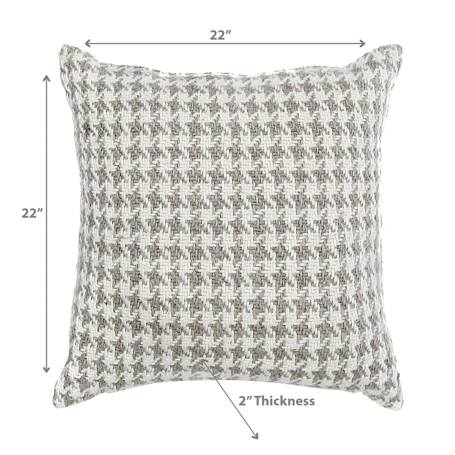 Coton Coussin De Texture Lourde 22 X 22 - Ensemble De 2