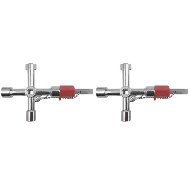 1 llave 4 en herramientas de reparación portátiles de triángulo cruzado para ascensor/gabinete eléctrico