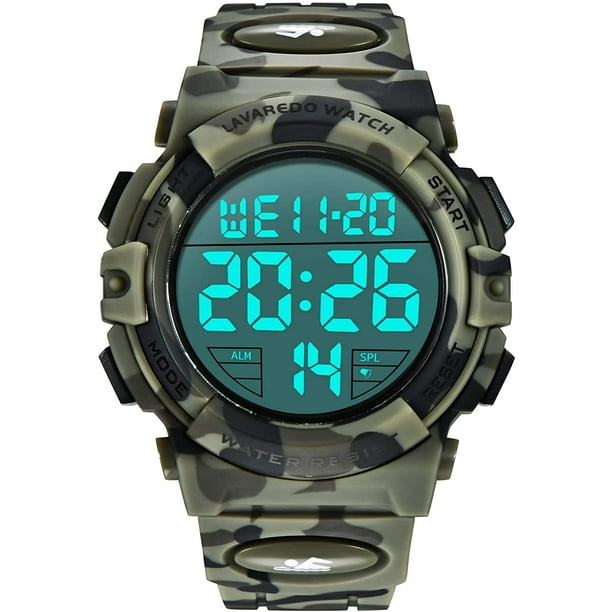 A ALPS Men's Digital Watch Sports Military Waterproof Shockproof