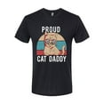 thumbnail image 3 of Proud Cat Daddy Cat Lover Mens Premium Tri Blend T-Shirt, True Black, X-Large, 3 of 5