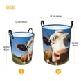 thumbnail image 3 of Balery Blue Sky Meadow Cute Cow Cesta de ropa redonda con asas, impermeable, independiente, para ropa, juguetes, dormitorio y familia-Medium, 3 of 6